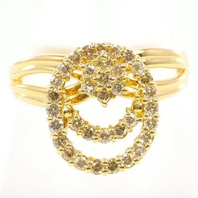 Pre-owned Unbranded Brown Yellow Gold Yellow Gold (18k) Band Ring () In Brown, Yellow Gold
