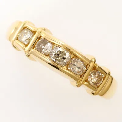 Pre-owned Unbranded Brown Yellow Gold Yellow Gold (18k) Band Ring () In Brown, Yellow Gold