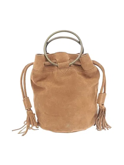 Pre-owned Unbranded Bucket Bag In Tan