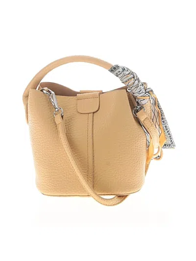 Pre-owned Unbranded Bucket Bag In Tan