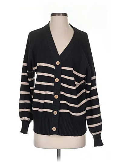 Pre-owned Unbranded Cardigan Sweater In Black