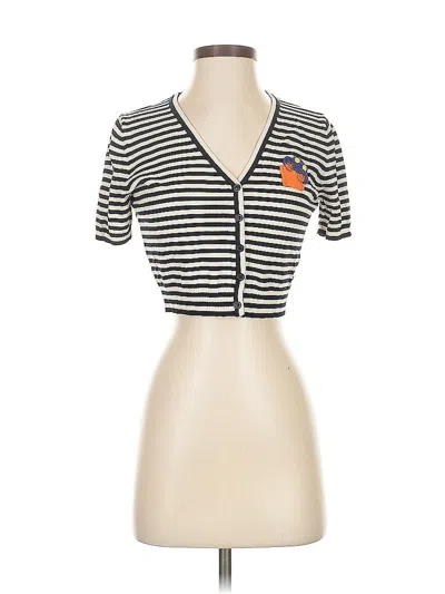 Pre-owned Unbranded Cardigan Sweater In Black