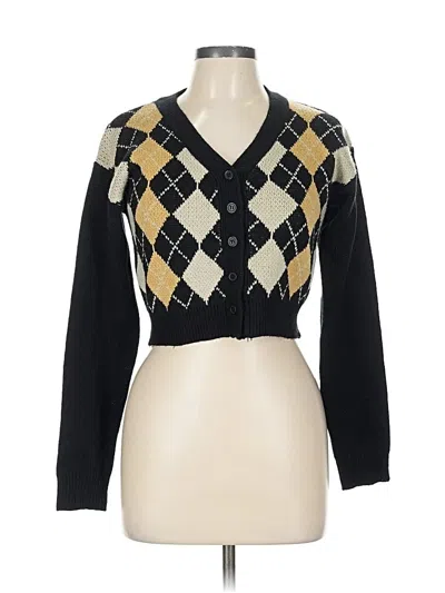 Pre-owned Unbranded Cardigan Sweater In Black