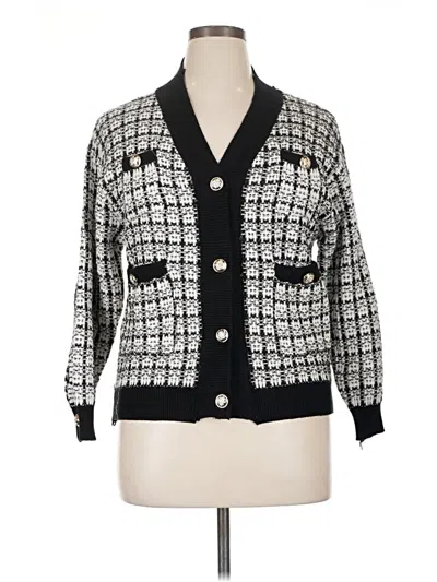 Pre-owned Unbranded Cardigan Sweater In Black