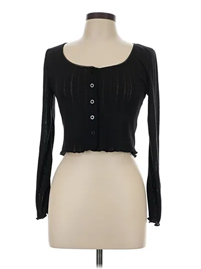 Pre-owned Unbranded Cardigan Sweater In Black