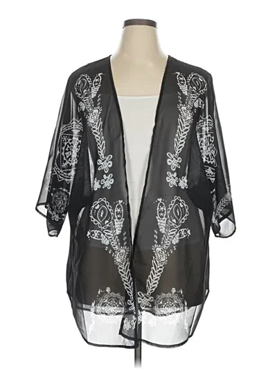 Pre-owned Unbranded Cardigan Sweater In Black
