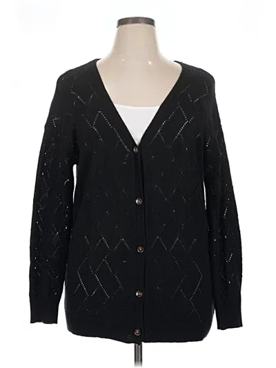 Pre-owned Unbranded Cardigan Sweater In Black