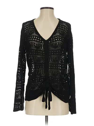 Pre-owned Unbranded Cardigan Sweater In Black