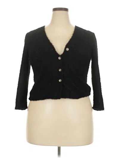 Pre-owned Unbranded Cardigan Sweater In Black