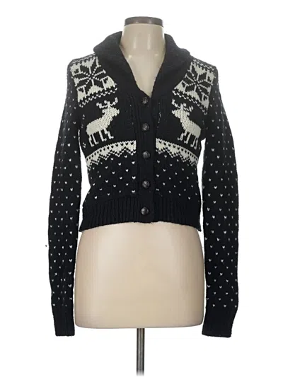 Pre-owned Unbranded Cardigan Sweater In Black