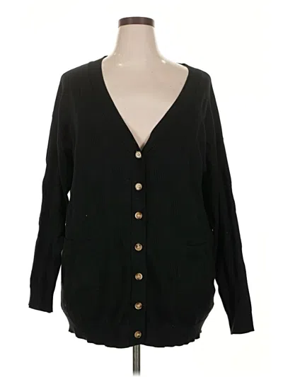 Pre-owned Unbranded Cardigan Sweater In Black