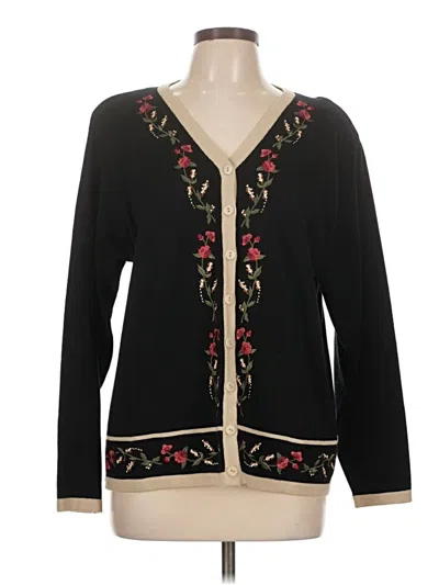 Pre-owned Unbranded Cardigan Sweater In Black