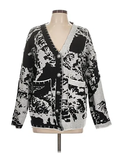 Pre-owned Unbranded Cardigan Sweater In Black
