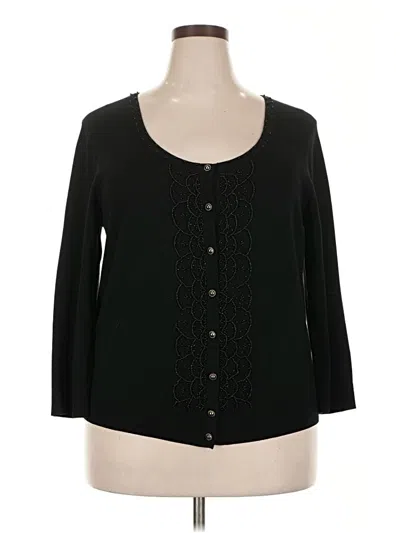 Pre-owned Unbranded Cardigan Sweater In Black