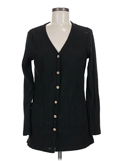 Pre-owned Unbranded Cardigan Sweater In Black
