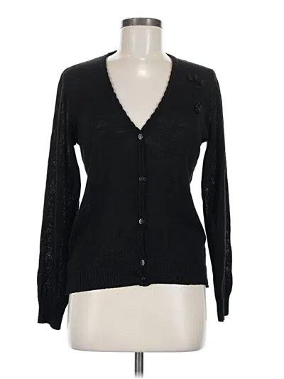 Pre-owned Unbranded Cardigan Sweater In Black