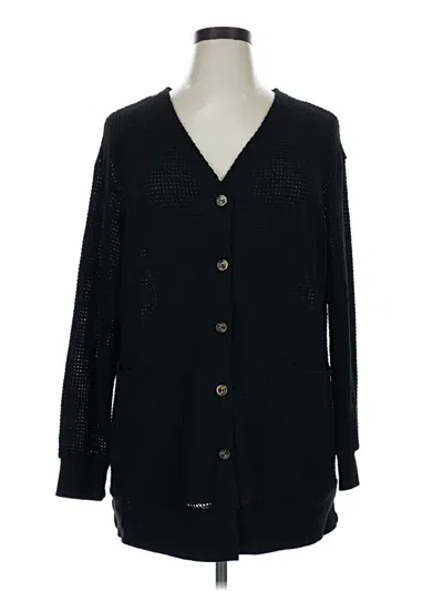 Pre-owned Unbranded Cardigan Sweater In Black