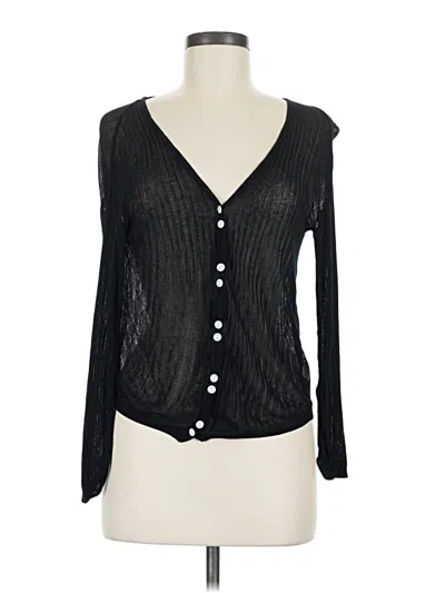 Pre-owned Unbranded Cardigan Sweater In Black