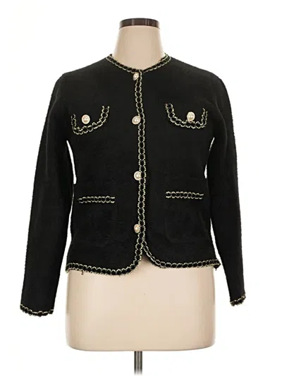 Pre-owned Unbranded Cardigan Sweater In Black