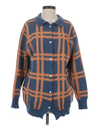 Pre-owned Unbranded Cardigan Sweater In Blue