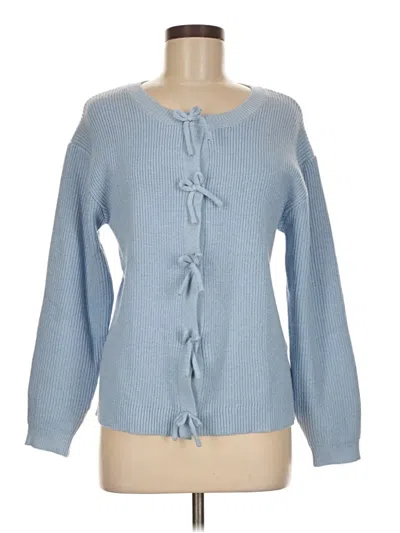 Pre-owned Unbranded Cardigan Sweater In Blue