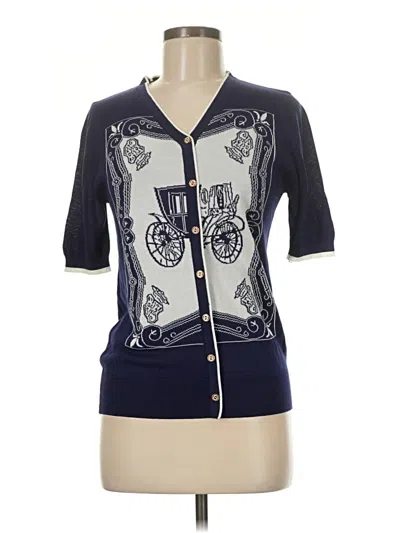 Pre-owned Unbranded Cardigan Sweater In Blue