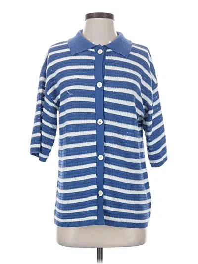 Pre-owned Unbranded Cardigan Sweater In Blue