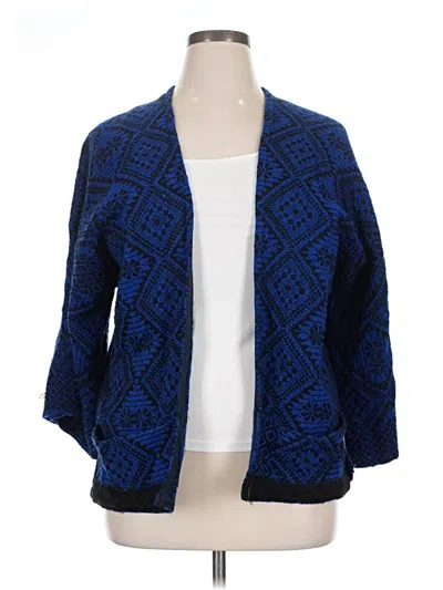 Pre-owned Unbranded Cardigan Sweater In Blue