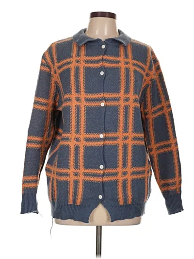 Pre-owned Unbranded Cardigan Sweater In Blue