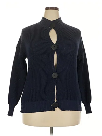 Pre-owned Unbranded Cardigan Sweater In Blue