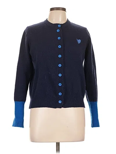 Pre-owned Unbranded Cardigan Sweater In Blue