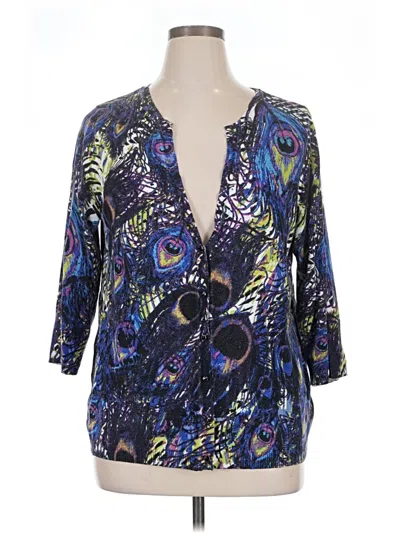 Pre-owned Unbranded Cardigan Sweater In Blue