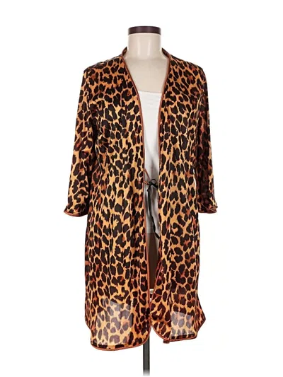 Pre-owned Unbranded Cardigan Sweater In Brown