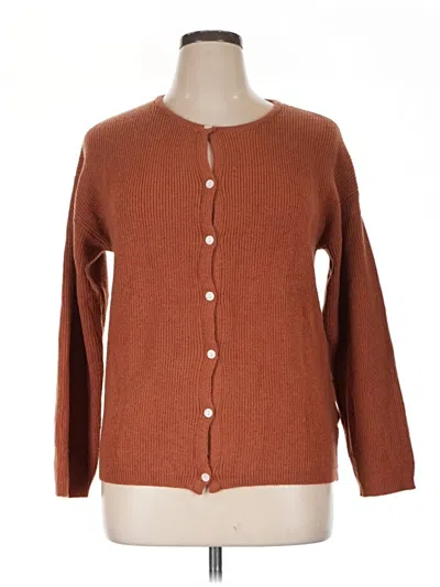 Pre-owned Unbranded Cardigan Sweater In Brown