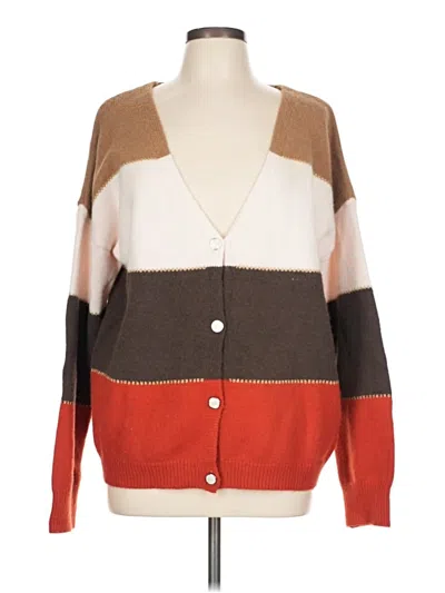 Pre-owned Unbranded Cardigan Sweater In Brown