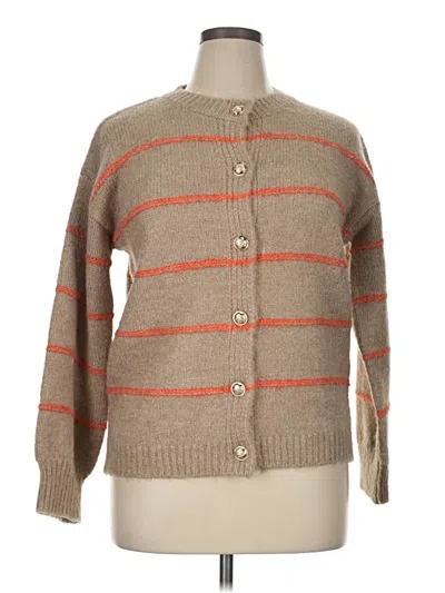 Pre-owned Unbranded Cardigan Sweater In Brown