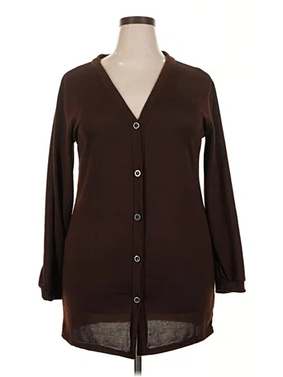 Pre-owned Unbranded Cardigan Sweater In Brown