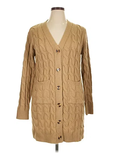 Pre-owned Unbranded Cardigan Sweater In Brown