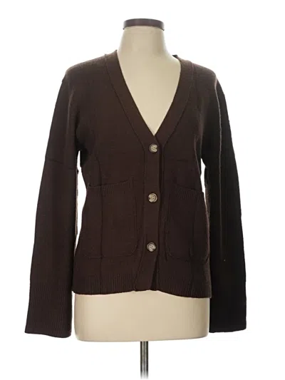 Pre-owned Unbranded Cardigan Sweater In Brown