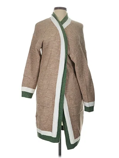 Pre-owned Unbranded Cardigan Sweater In Brown