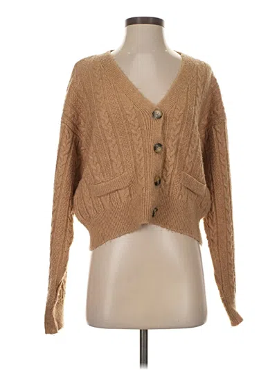Pre-owned Unbranded Cardigan Sweater In Brown