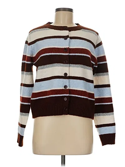 Pre-owned Unbranded Cardigan Sweater In Brown