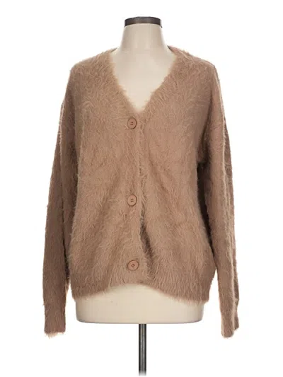 Pre-owned Unbranded Cardigan Sweater In Brown