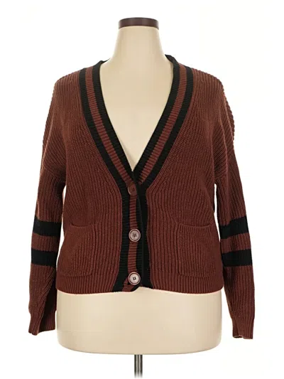 Pre-owned Unbranded Cardigan Sweater In Brown