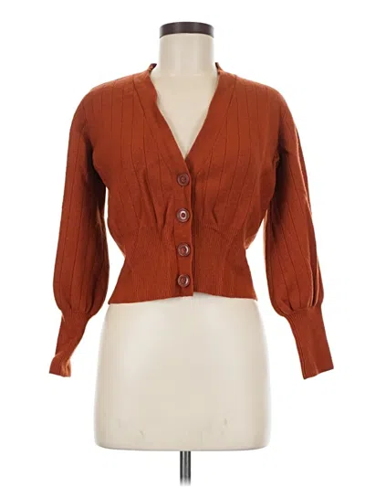 Pre-owned Unbranded Cardigan Sweater In Brown
