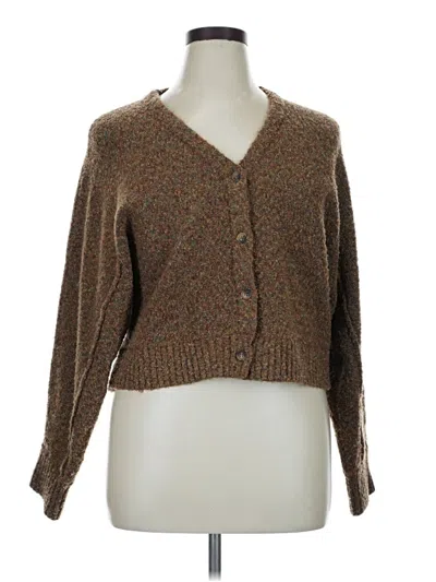 Pre-owned Unbranded Cardigan Sweater In Brown