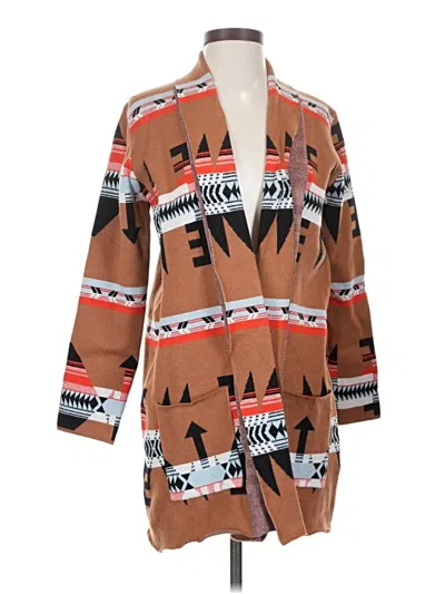 Pre-owned Unbranded Cardigan Sweater In Brown