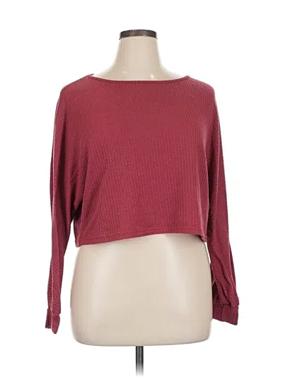 Pre-owned Unbranded Cardigan Sweater In Burgundy