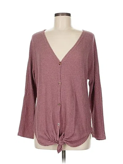 Pre-owned Unbranded Cardigan Sweater In Burgundy
