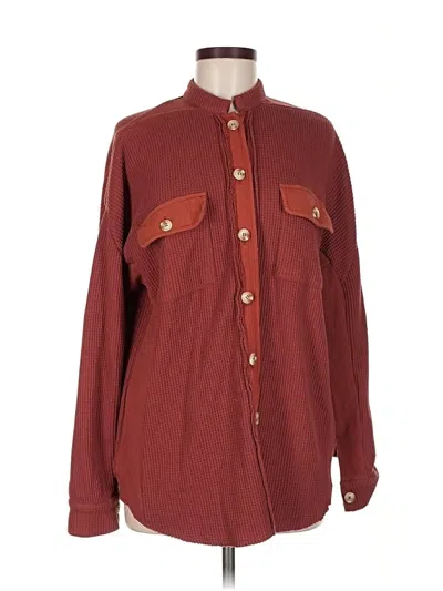 Pre-owned Unbranded Cardigan Sweater In Burgundy